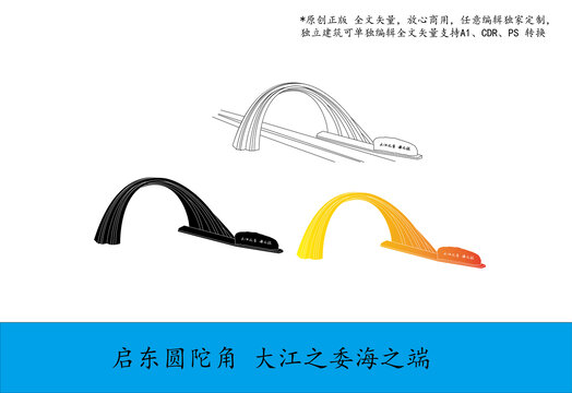 啟東圓陀角大江之委海之端