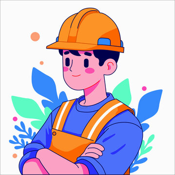 建筑工人矢量圖