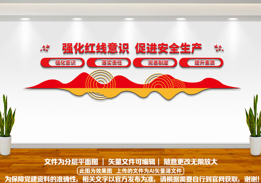 安全生產(chǎn)紅線意識文化墻