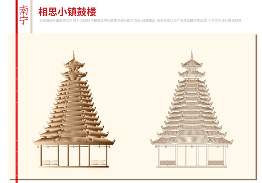 南寧相思小鎮(zhèn)鼓樓