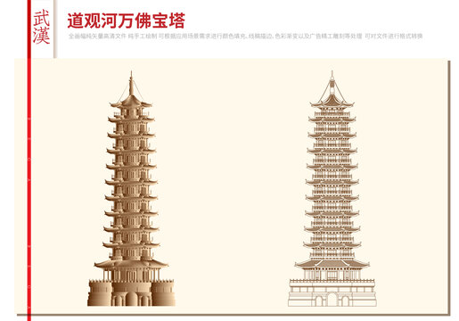 武漢道觀河萬佛寶塔