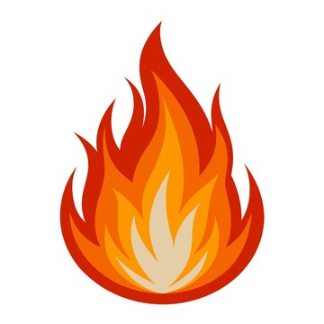 簡(jiǎn)潔火焰矢量圖標(biāo)素材