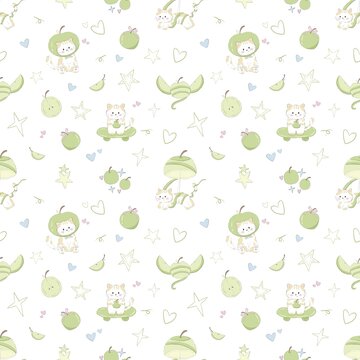 小貓卡通家紡圖案