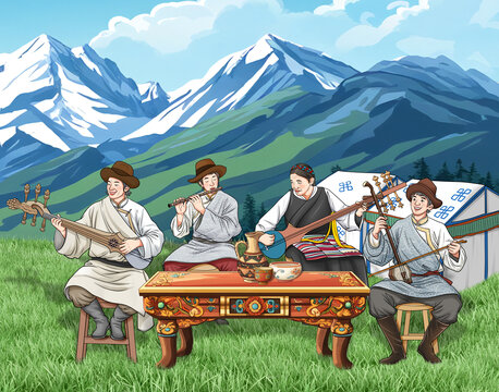藏族插畫