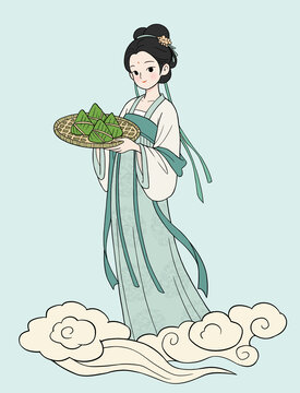 傳統(tǒng)端午節(jié)仙女粽子