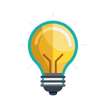 創(chuàng)意卡通風格的黃色電燈泡