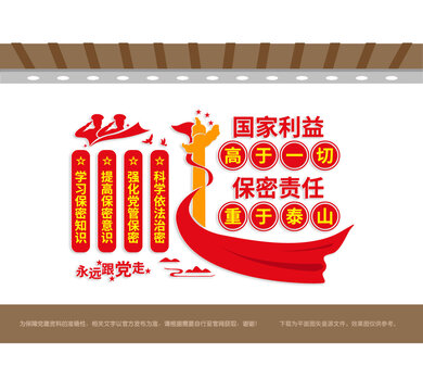 依法保密黨建文化墻