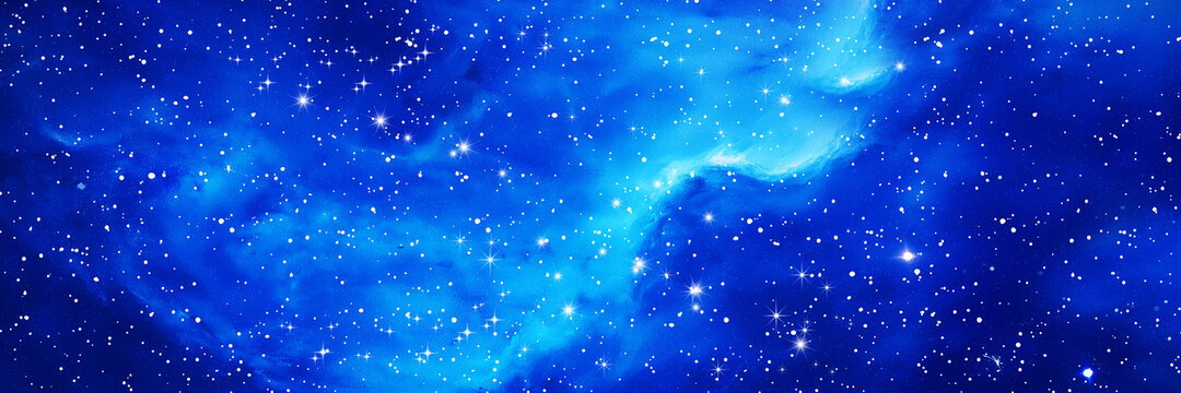夢幻藍(lán)色星空宇宙圖景