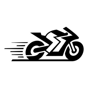 動(dòng)感飛馳的酷炫摩托車圖標(biāo)