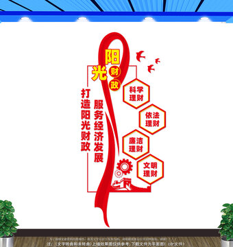 豎版陽光財政文化墻