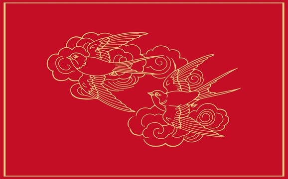 燕子插畫
