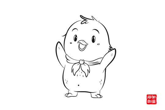 可愛(ài)卡通系小雞形象插畫(huà)