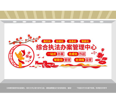 綜合執(zhí)法辦案管理中心黨建墻