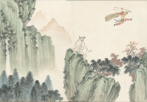 西游記故事圖之孫悟空巧借芭蕉扇大戰(zhàn)牛魔王