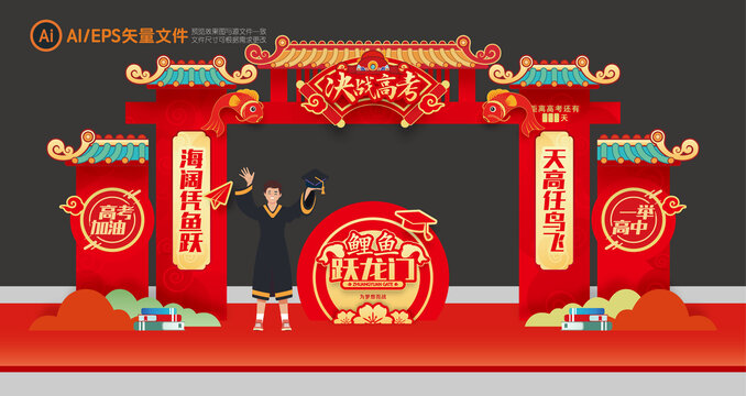 高考金榜題名門頭拱門