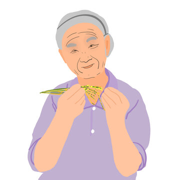 農(nóng)民拿稻谷