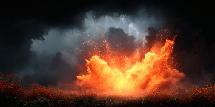 震撼的夜空大爆炸