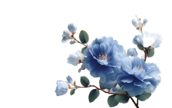 [免摳素材]淡雅的藍(lán)色花朵圖畫