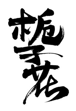 手寫(xiě)毛筆字梔子花