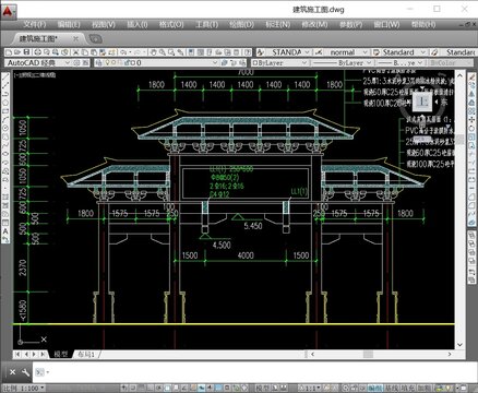 牌樓牌坊建筑CAD施工圖