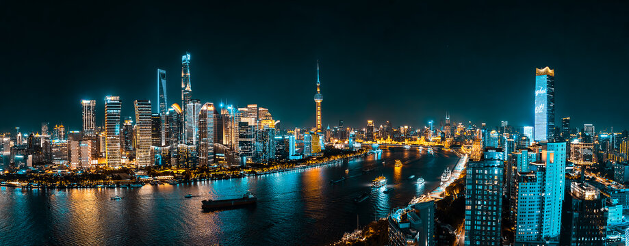上海外灘璀璨夜景風(fēng)光