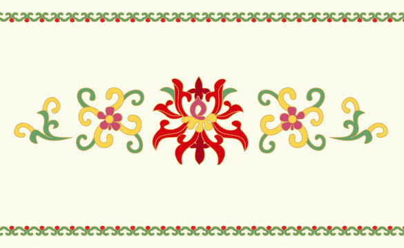 中式傳統(tǒng)花卉圖案裝飾元素