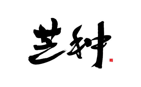 毛筆書法之芒種二字