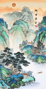 豎幅山水畫