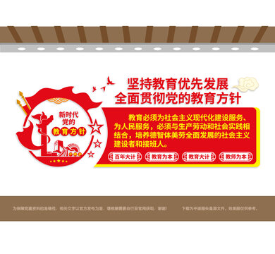 黨的教育方針學(xué)校文化墻