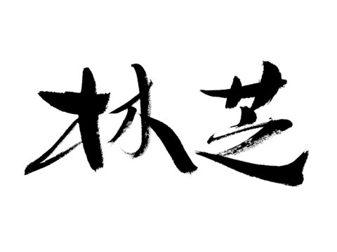 林芝二字毛筆書法字體