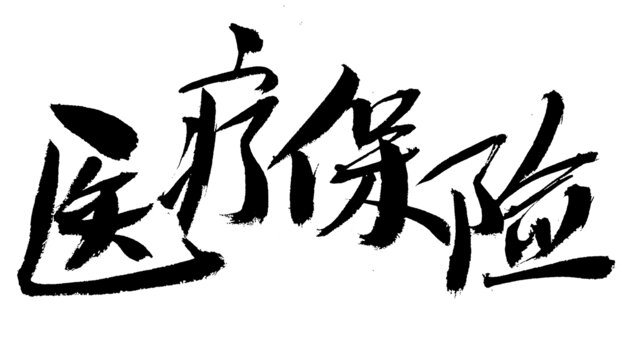 醫(yī)療保險(xiǎn)毛筆書(shū)法字