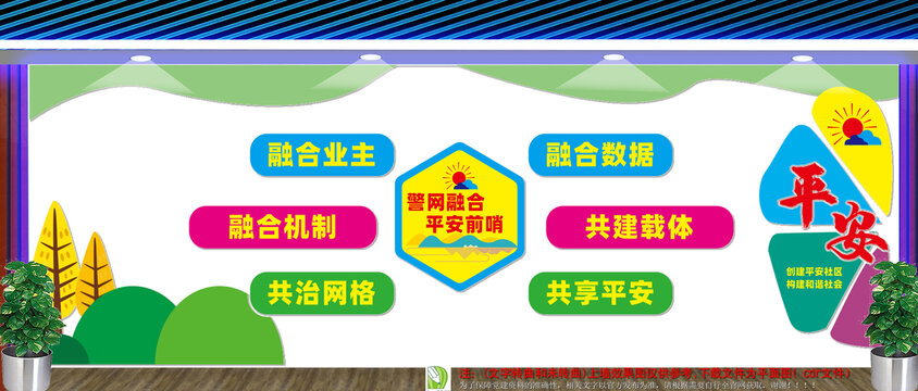 警網(wǎng)融合平安前哨文化墻