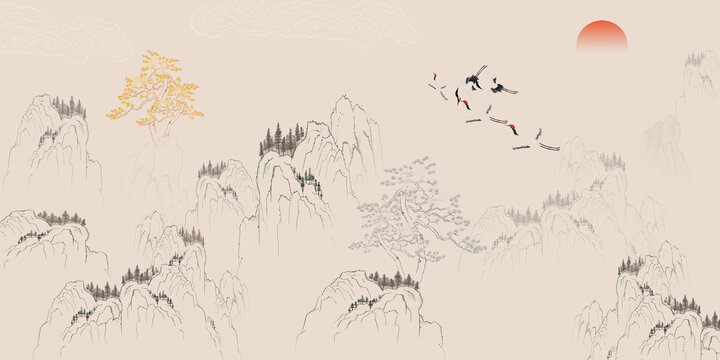 新中式山水畫
