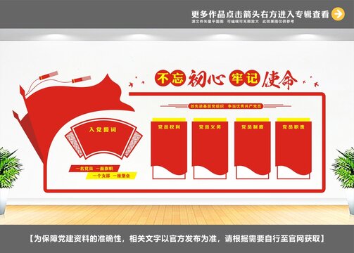 不忘初心黨建文化墻