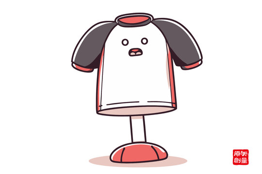 可愛擬人化卡通短袖T恤