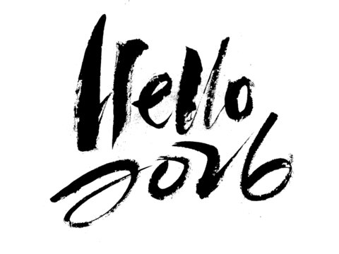 手寫Hello2016藝術(shù)字