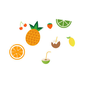 水果元素插畫