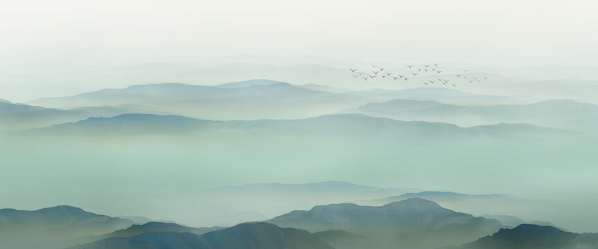 水墨山水圖