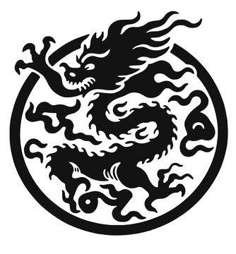 神獸神龍圖案