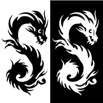 抽象龍圖案