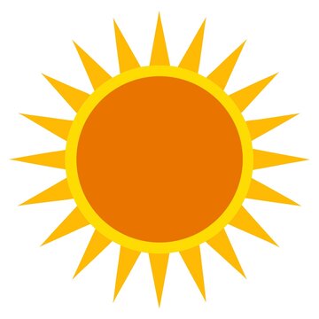 簡潔卡通風(fēng)格太陽圖標(biāo)