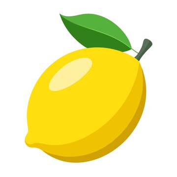 卡通風(fēng)格黃色檸檬插畫