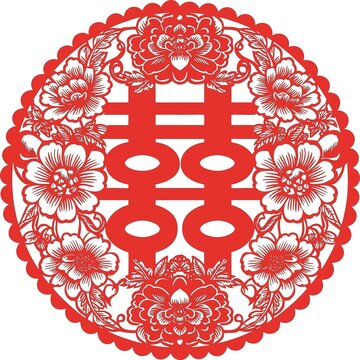 喜字窗花