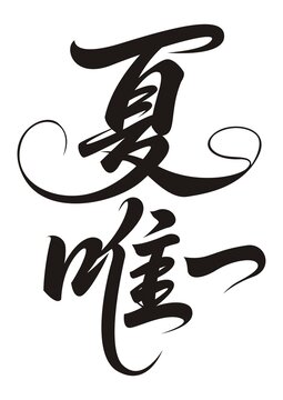 手寫藝術(shù)字夏唯一