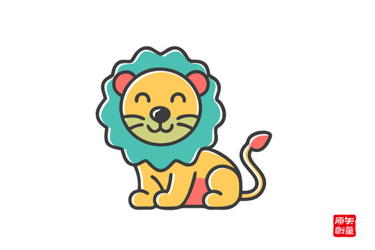 可愛(ài)卡通小獅子形象