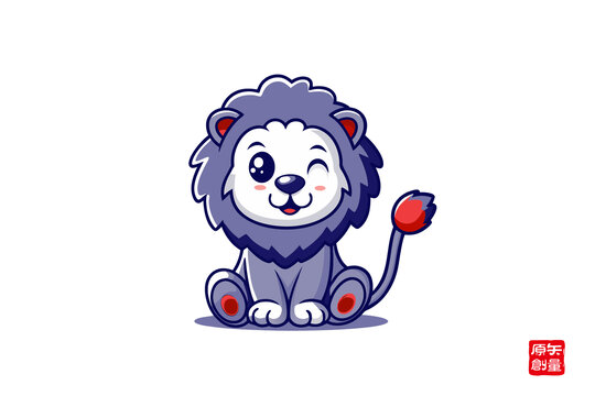 可愛(ài)卡通小獅子形象