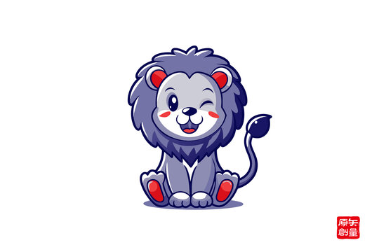 可愛卡通小獅子形象
