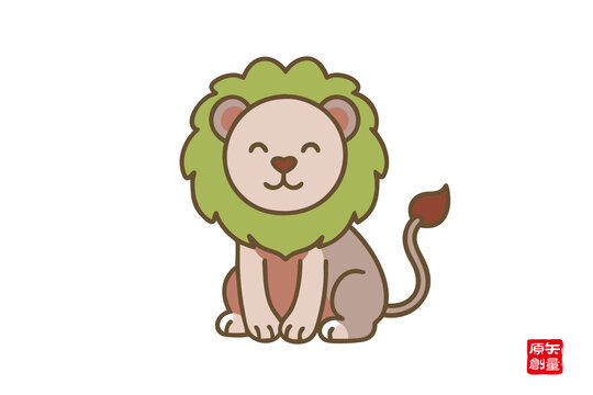 可愛卡通小獅子形象