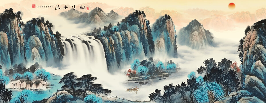 山水國(guó)畫山水畫