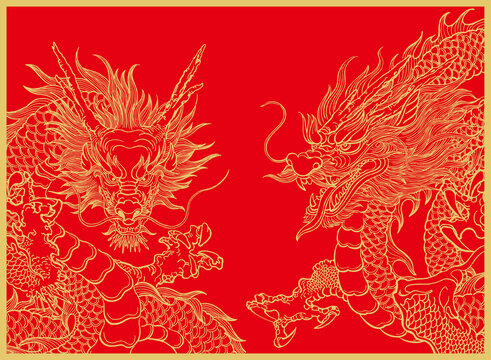 矢量雙龍